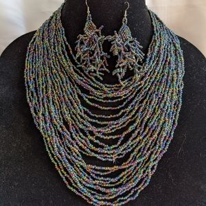 Beautiful Beaded Necklace and Earrings